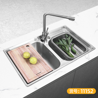 食品级304不锈钢一体 双槽 精磨2-11152