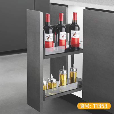 司麦 玻璃 200柜双层 侧拉篮 左-11353