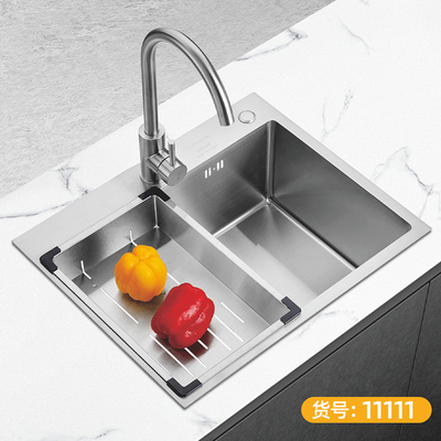 食品级304不锈钢手工 单槽 精磨3-11111