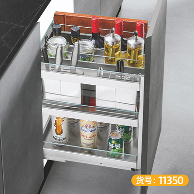 司麦 不锈钢玻璃 调味篮-11350