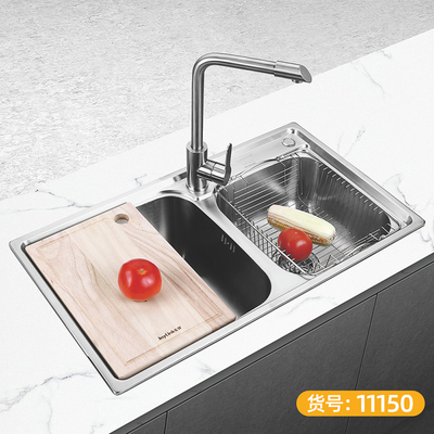 食品级304不锈钢一体 双槽 精磨3-11150