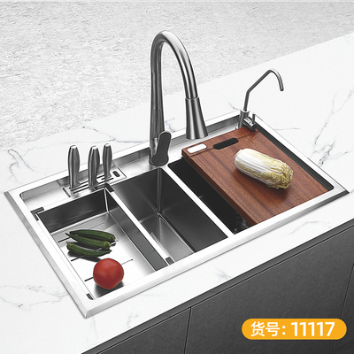 食品级304不锈钢手工 双槽 精磨-11117