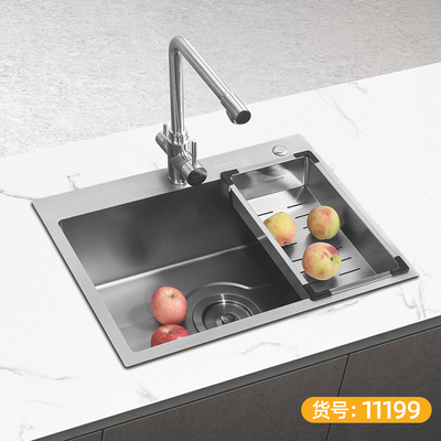 不锈钢手工 单槽 纳米珍珠银-11199